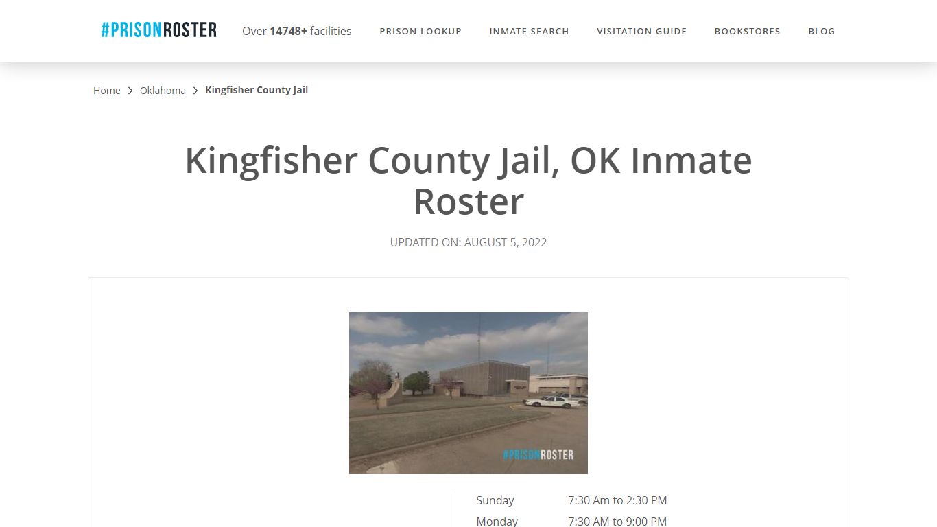 Kingfisher County Jail, OK Inmate Roster