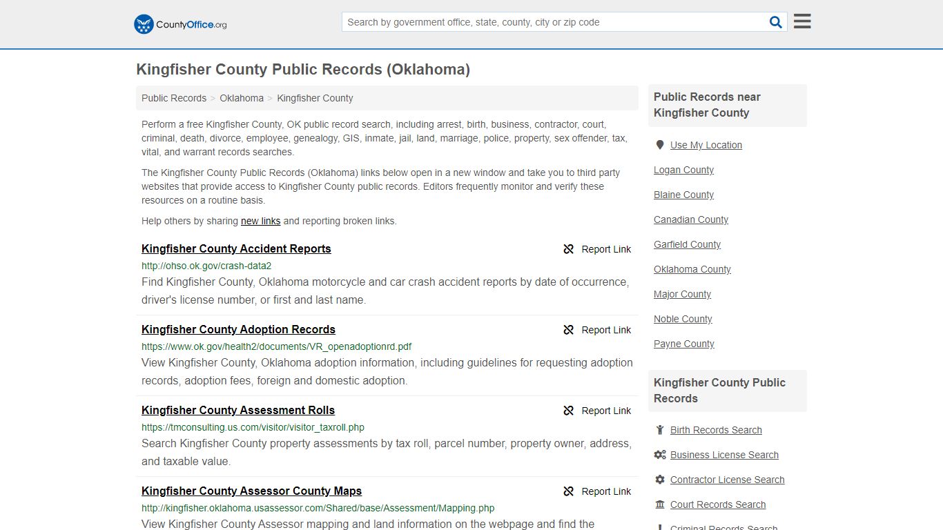 Public Records - Kingfisher County, OK (Business, Criminal ...